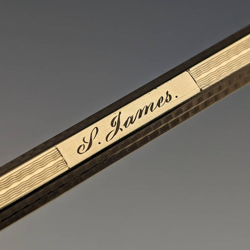 British Vintage Yard O Red Rolled Gold Hexagon Propelled Pencil